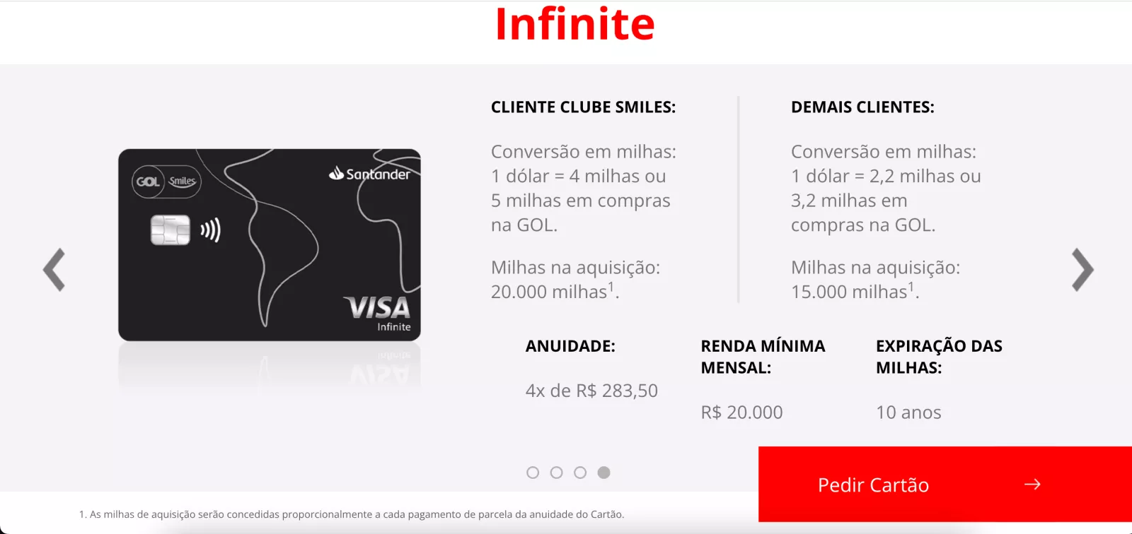 cartao de credito gol smiles