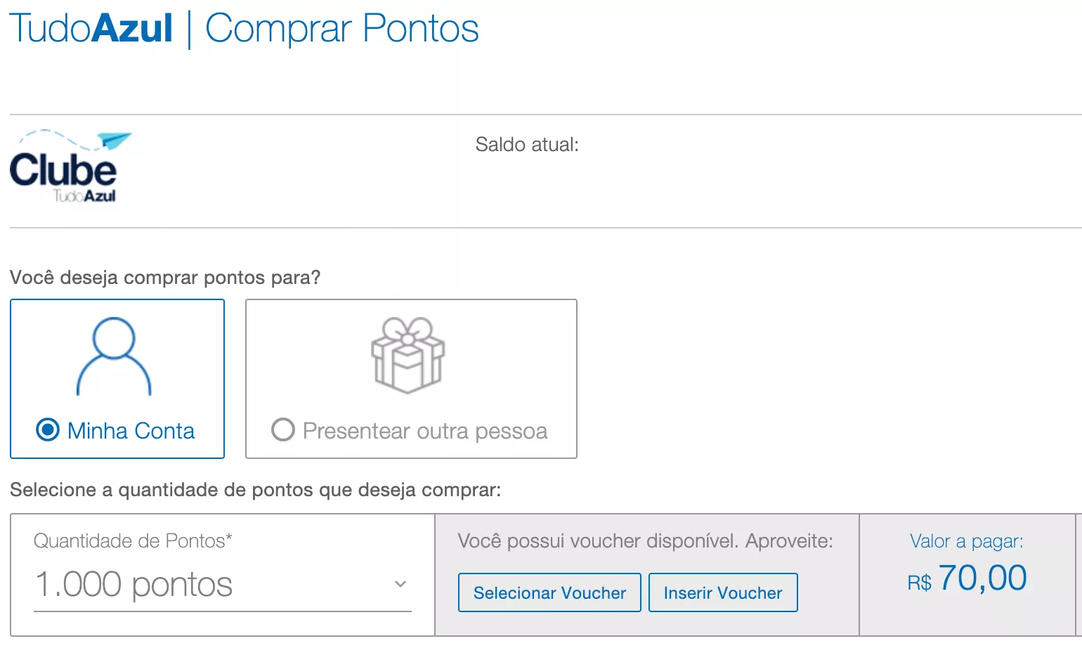 compra de pontos livelo passo 2