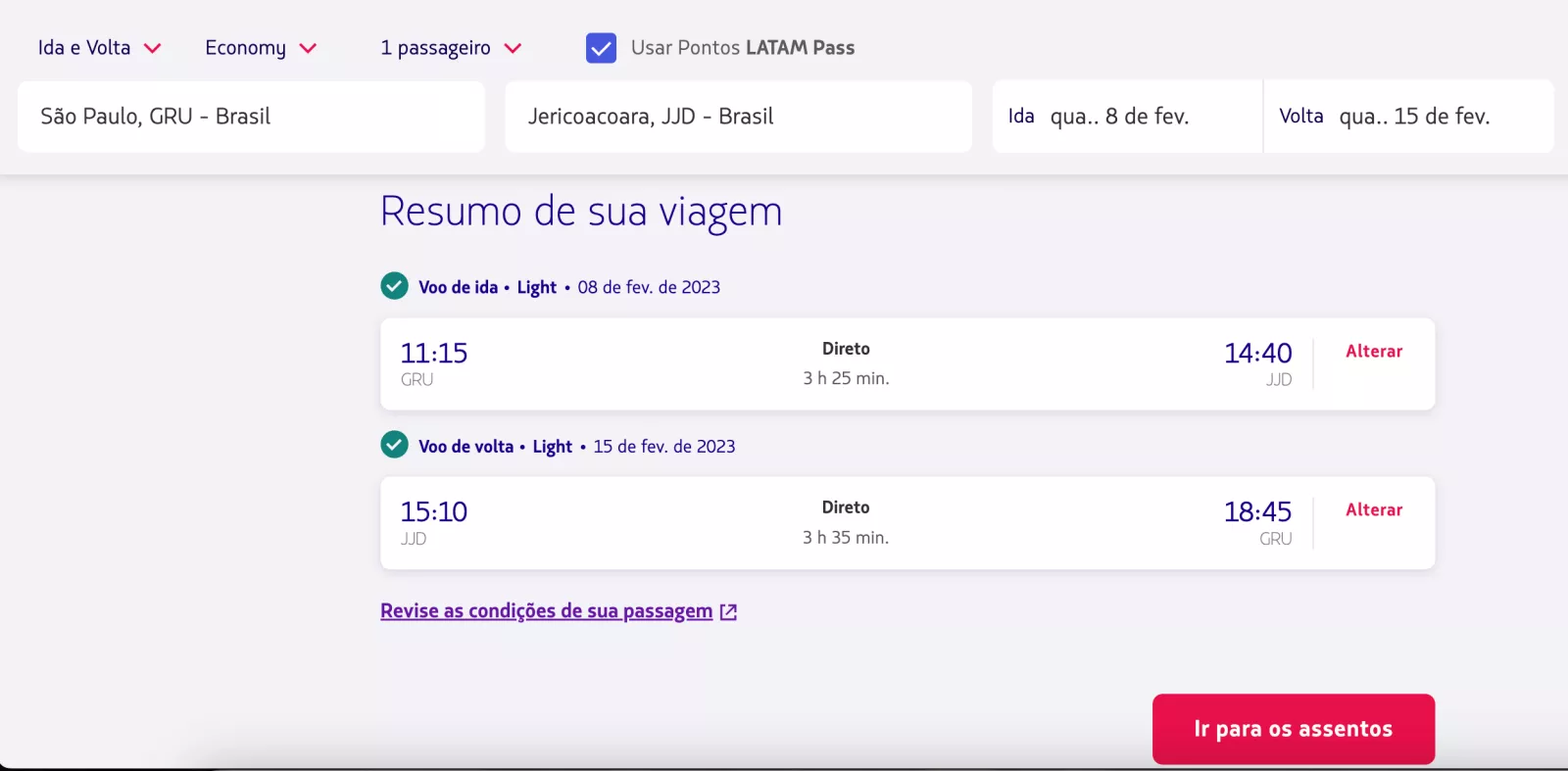 compra passagem latam pass passo 6