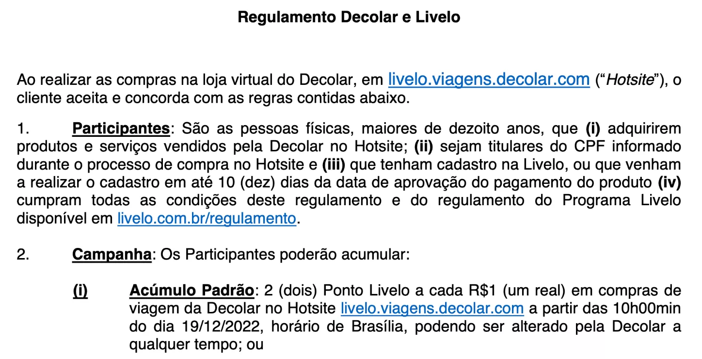 livelo decolar passo 4