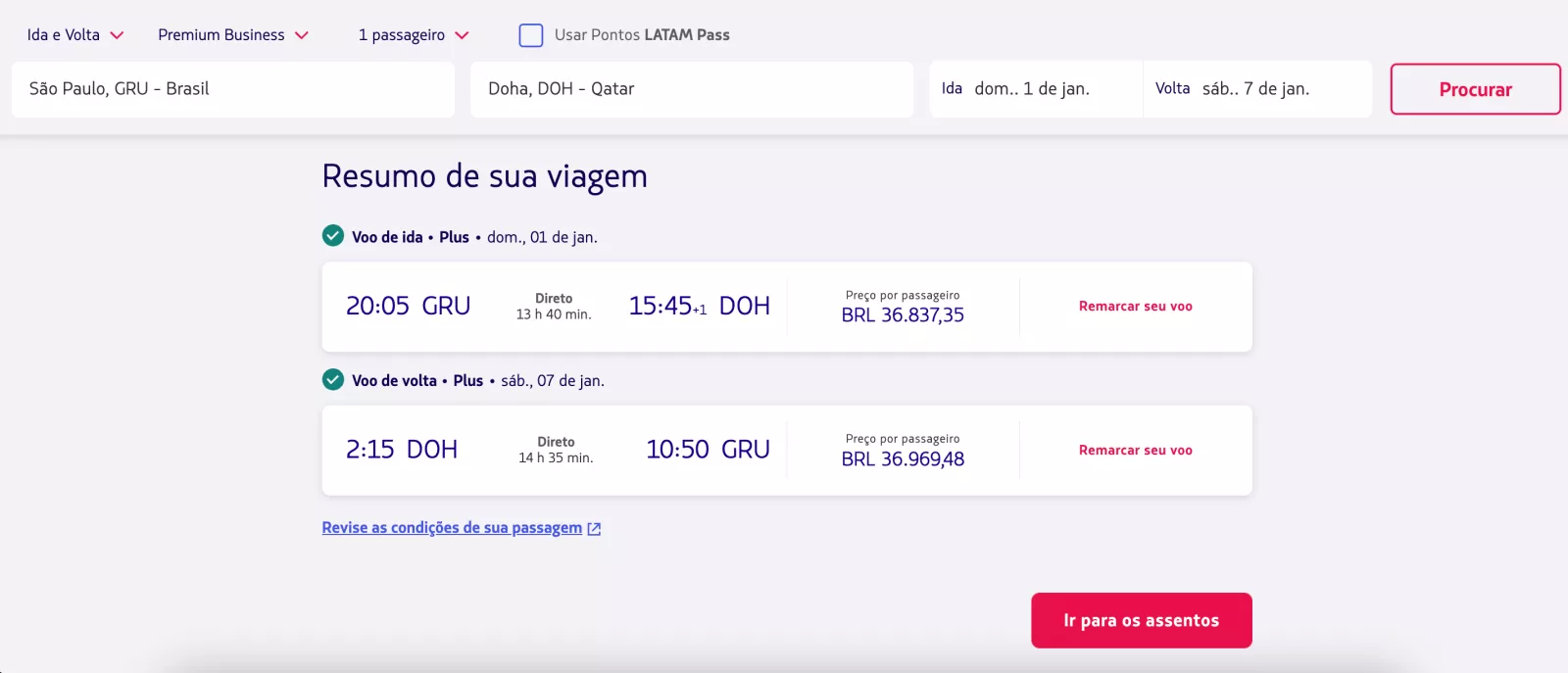 passagem aerea internacional latam pass passo 30