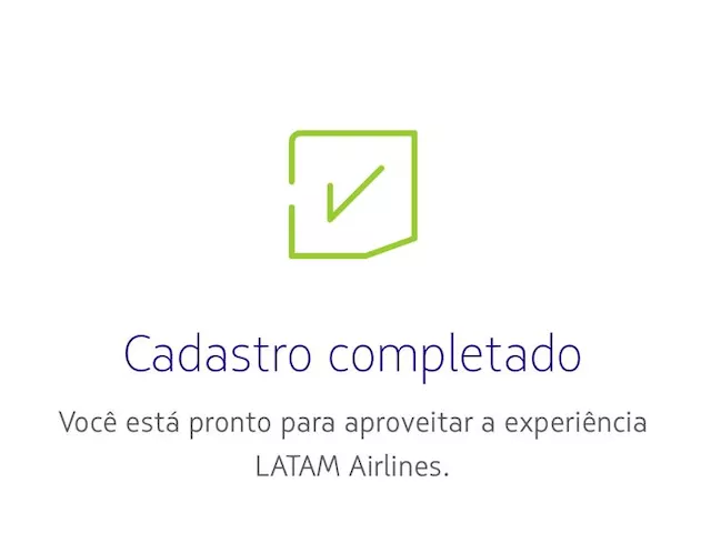 cadastro latam pass passo 2